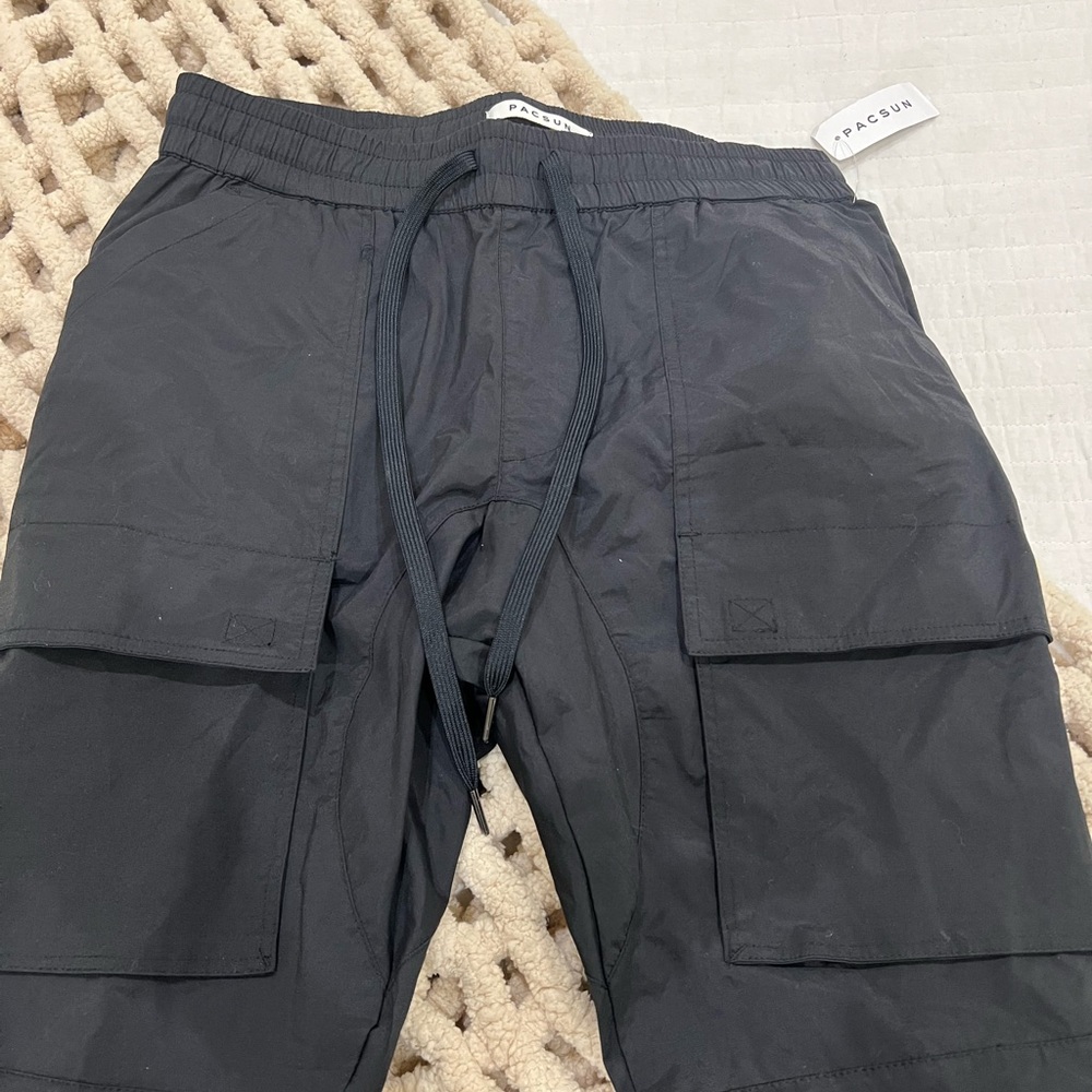 Male PacSun Cargo Black Pants